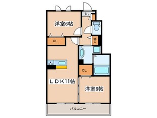 Ｃａｓａ　ＯｋｕｒａⅡの物件間取画像